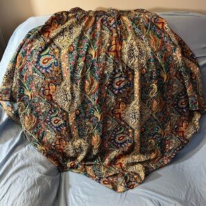 Boho Floral Paisley Full Skirt in Jewel Tones